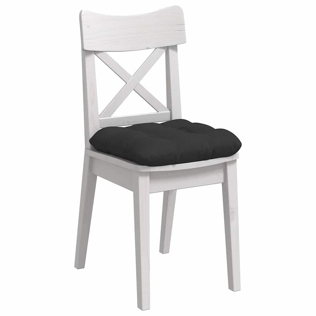 Cuscini per Seduta 4 pcs Nero 40 x 40 cm Tessuto in Microfibra
