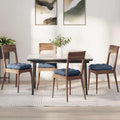 Cuscini per Seduta 4 pcs Blu 40 x 40 cm Tessuto in Cords