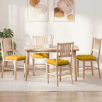 Cuscini per Seduta 4 pcs Giallo Chiaro 40 x 40 cm