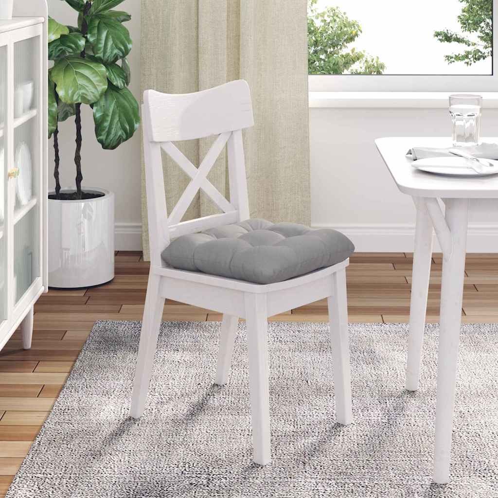 Cuscini per Seduta 4 pcs Grigio Nuvola 45 x 45 x 12 cm Tessuto