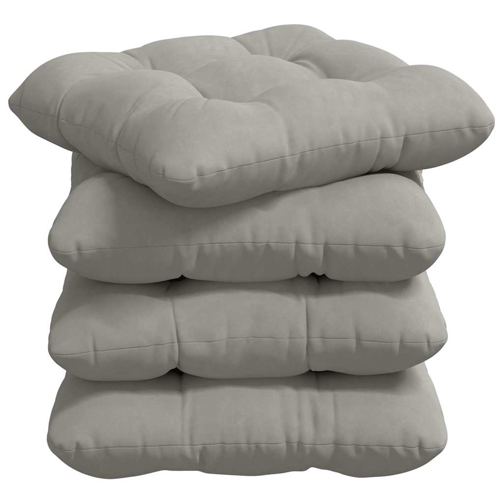 Cuscini per Seduta 4 pcs Grigio chiaro 45 x 45 cm