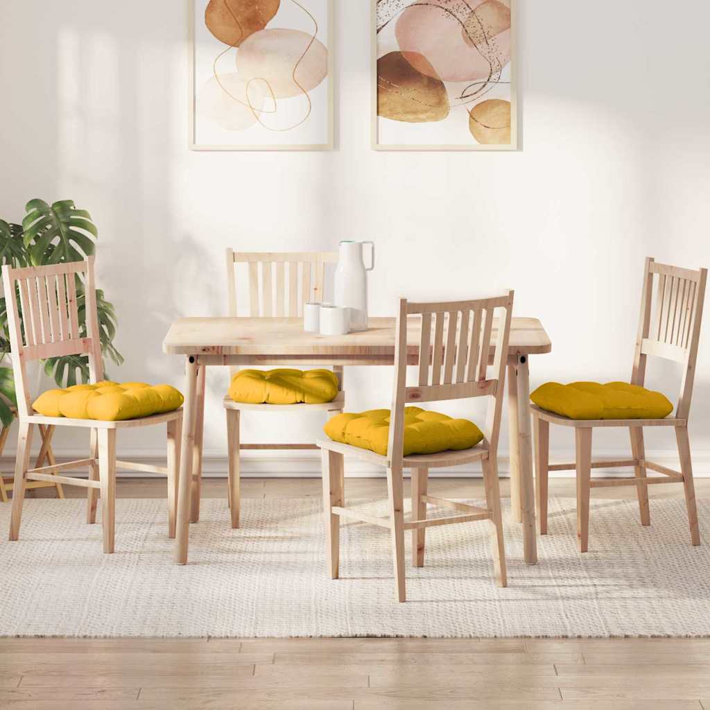Cuscini per Seduta 4 pcs Giallo Chiaro 45 x 45 cm