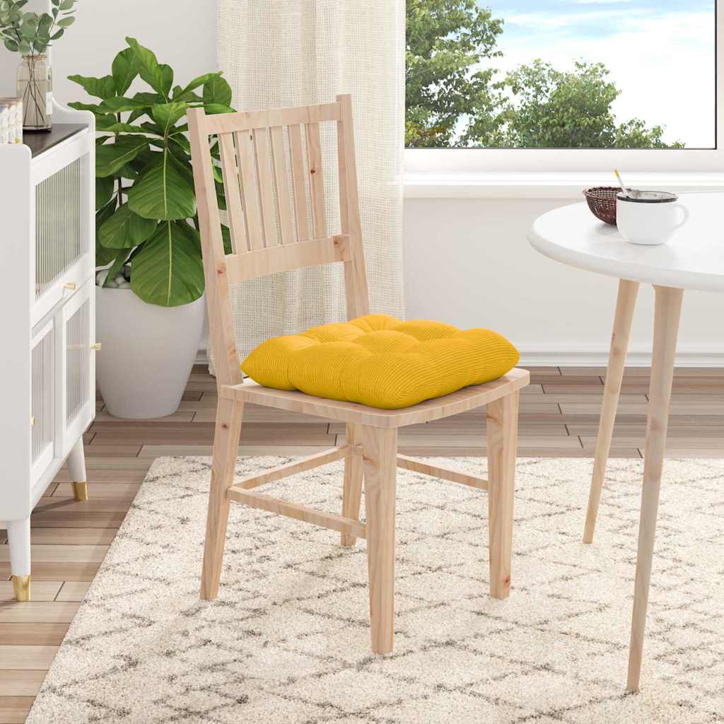 Cuscini per Seduta 4 pcs Giallo Chiaro 45 x 45 cm