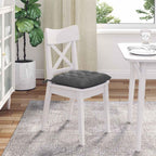 Cuscini per Seduta 4 pcs Grigio scuro 40 x 40 x 6 cm Tessuto
