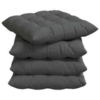 Cuscini per Seduta 4 pcs Grigio scuro 40 x 40 x 6 cm Tessuto