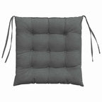 Cuscini per Seduta 4 pcs Grigio scuro 40 x 40 x 6 cm Tessuto