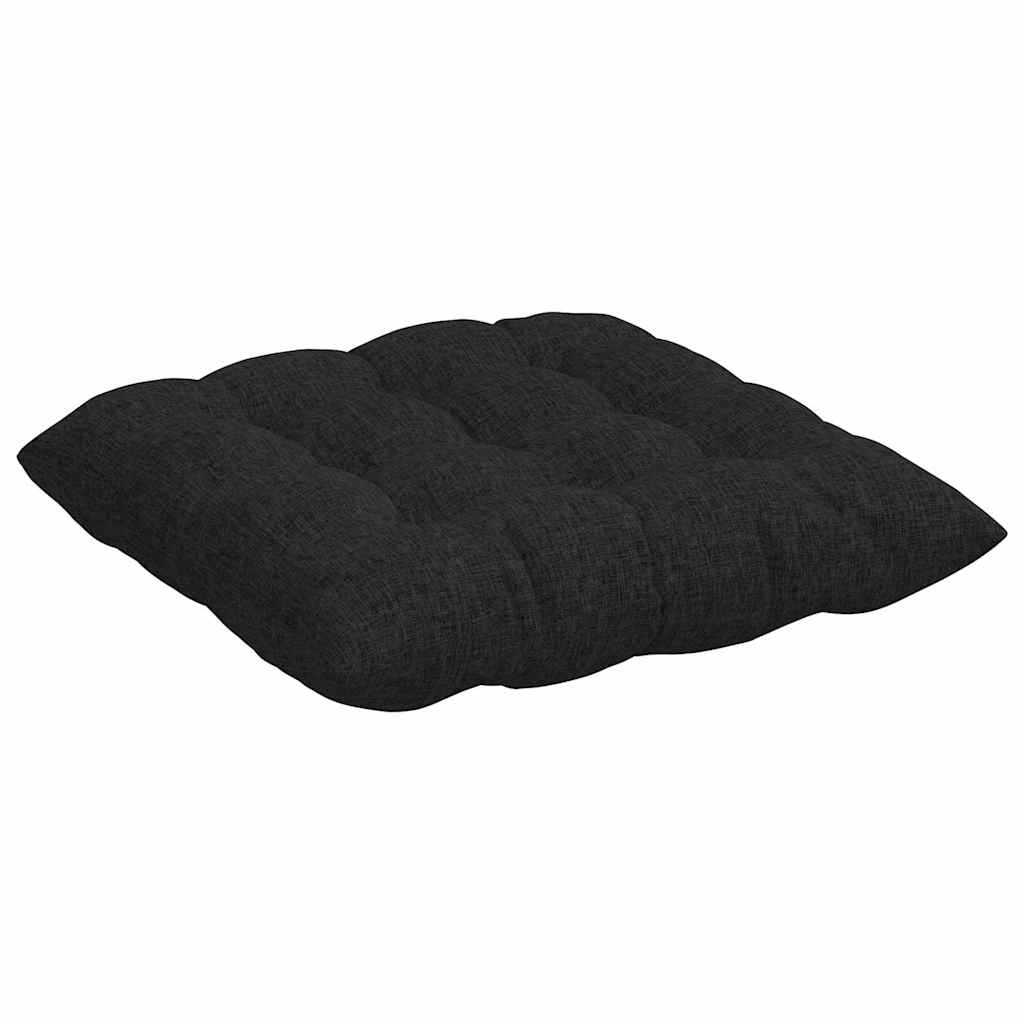 Cuscini per Seduta 4 pcs Nero 40 x 40 x 6 cm Tessuto