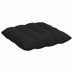 Cuscini per Seduta 4 pcs Nero 40 x 40 x 6 cm Tessuto