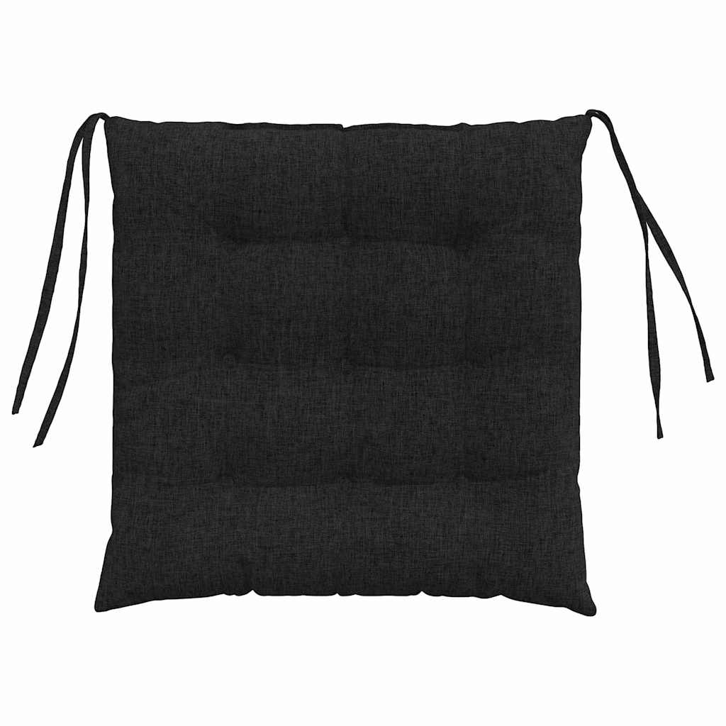 Cuscini per Seduta 4 pcs Nero 40 x 40 x 6 cm Tessuto