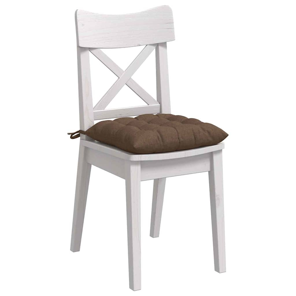 Cuscini per Seduta 4 pcs Marrone 40 x 40 x 6 cm Tessuto