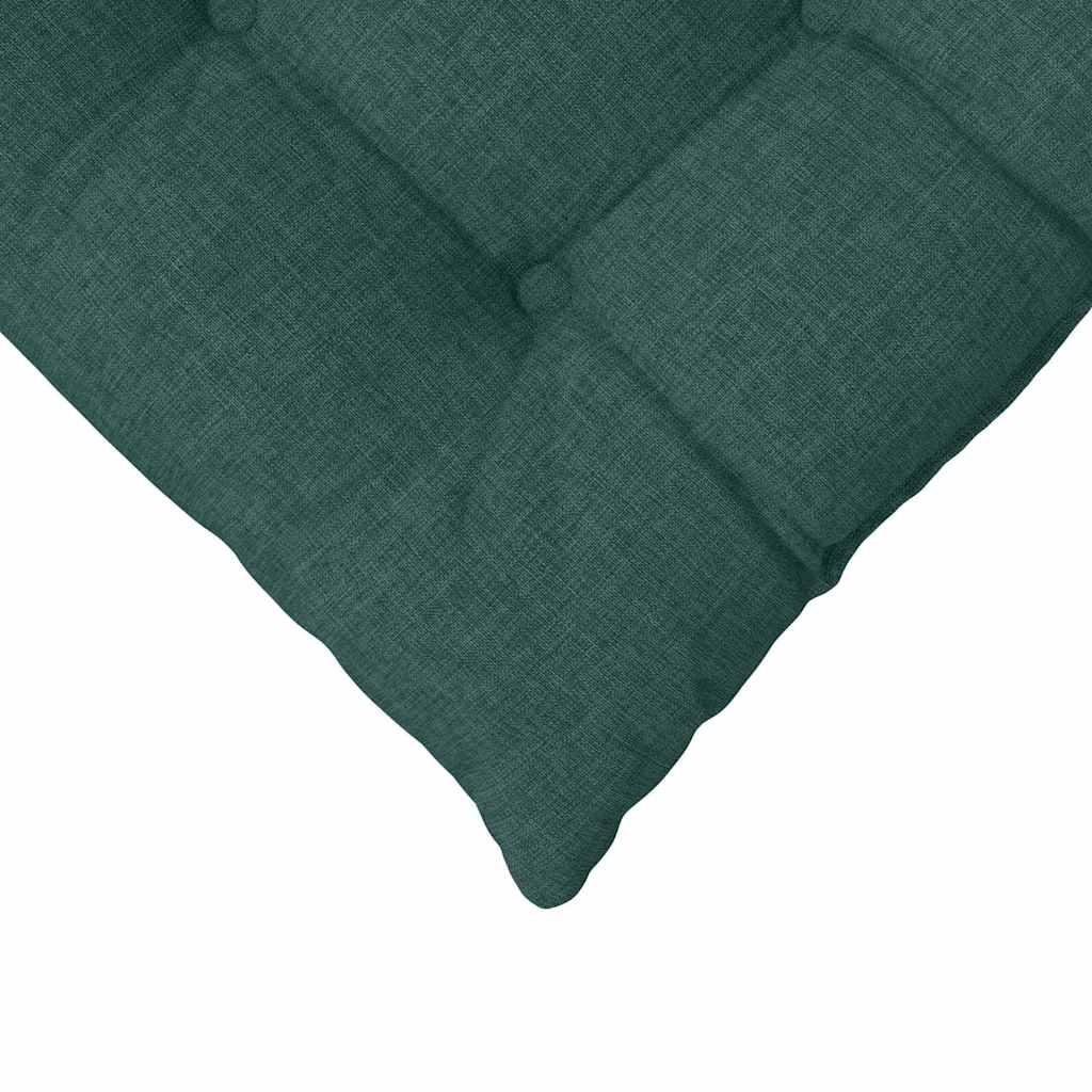 Cuscini per Seduta 4 pcs Verde Scuro 40 x 40 x 6 cm Tessuto