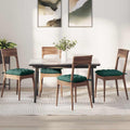 Cuscini per Seduta 4 pcs Verde Scuro 40 x 40 x 6 cm Tessuto