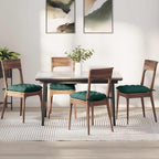 Cuscini per Seduta 4 pcs Verde Scuro 40 x 40 x 6 cm Tessuto