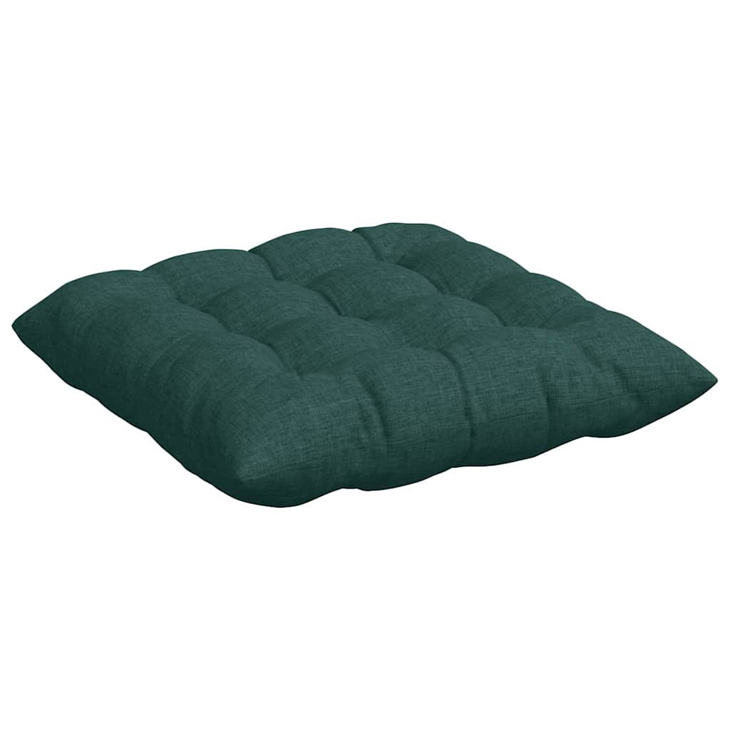 Cuscini per Seduta 4 pcs Verde Scuro 40 x 40 x 6 cm Tessuto