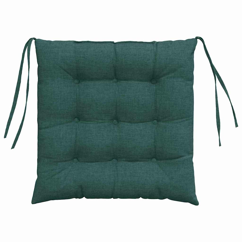 Cuscini per Seduta 4 pcs Verde Scuro 40 x 40 x 6 cm Tessuto