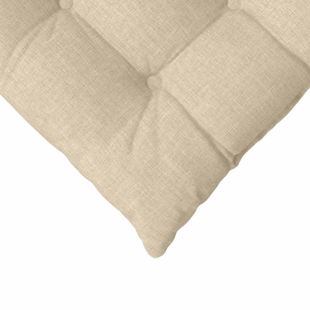 Cuscini per Seduta 4 pcs Crema 40 x 40 x 6 cm Tessuto