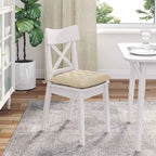 Cuscini per Seduta 4 pcs Crema 40 x 40 x 6 cm Tessuto