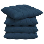 Cuscini per Seduta 4 pcs Blu 40 x 40 x 6 cm Tessuto