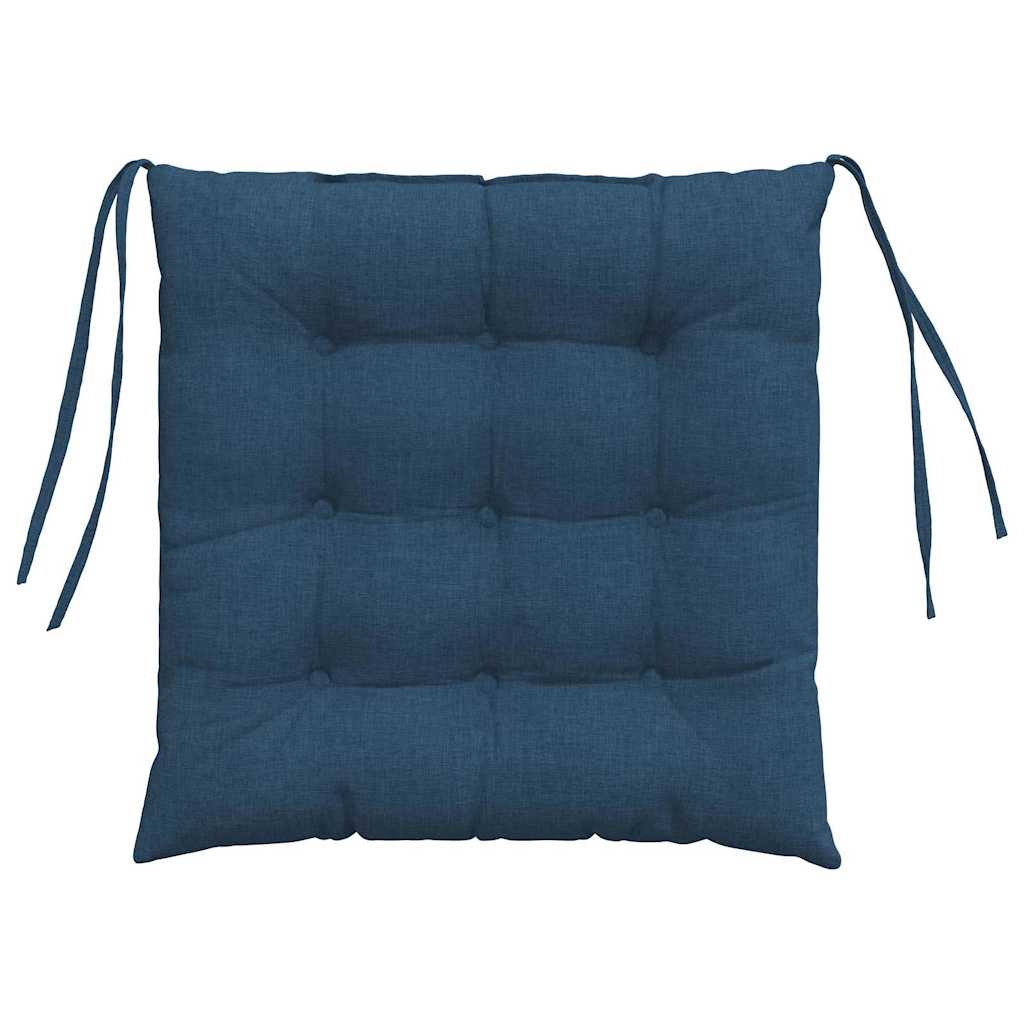 Cuscini per Seduta 4 pcs Blu 40 x 40 x 6 cm Tessuto