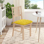 Cuscini per Seduta 4 pcs Giallo Chiaro 40 x 40 x 6 cm Tessuto