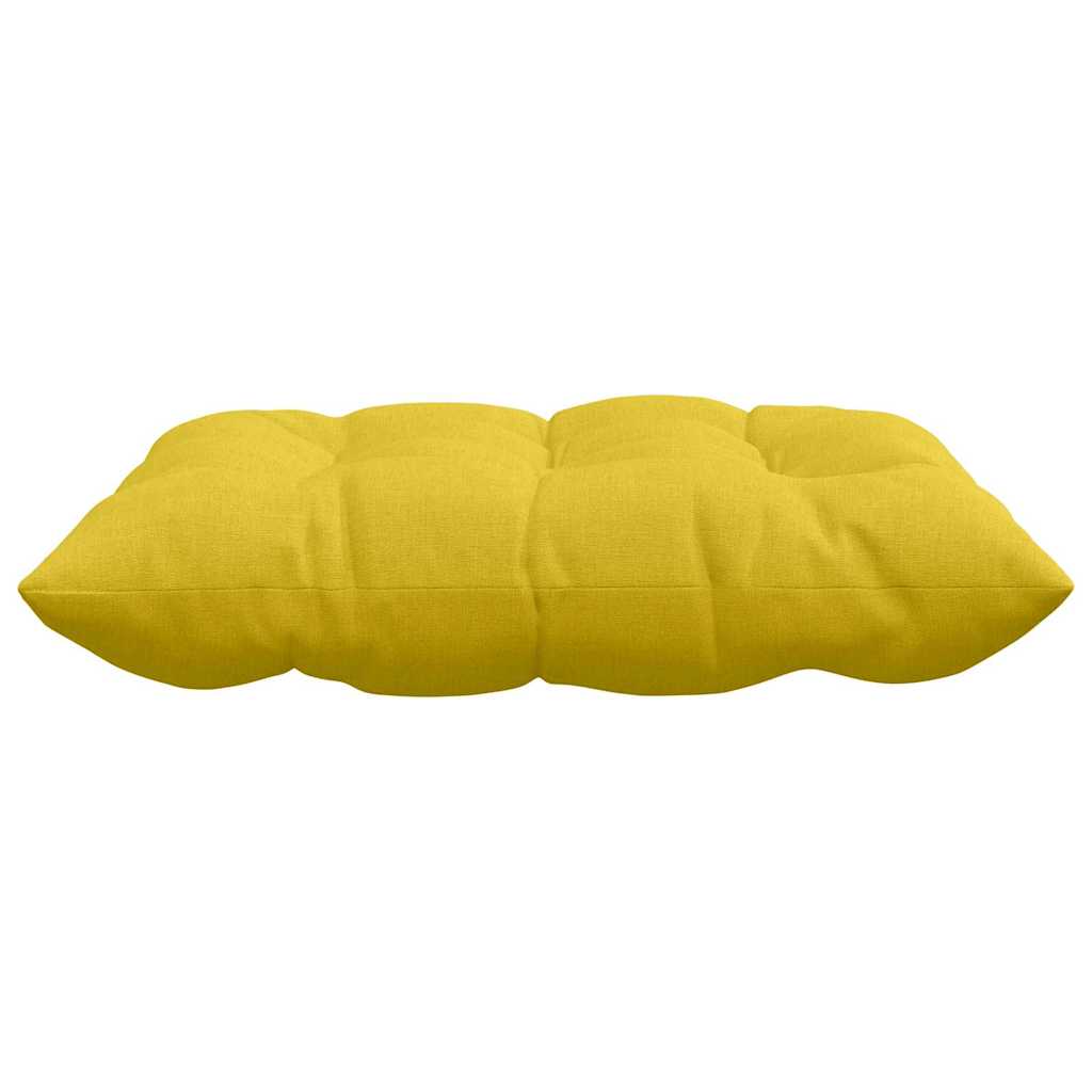 Cuscini per Seduta 4 pcs Giallo Chiaro 40 x 40 x 6 cm Tessuto