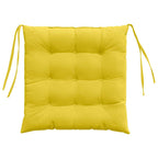Cuscini per Seduta 4 pcs Giallo Chiaro 40 x 40 x 6 cm Tessuto