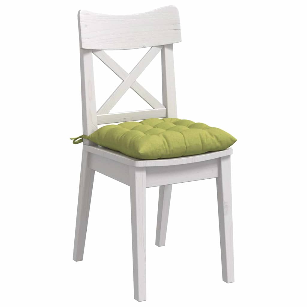 Cuscini per Seduta 4 pcs Verde chiaro 40 x 40 x 6 cm Tessuto
