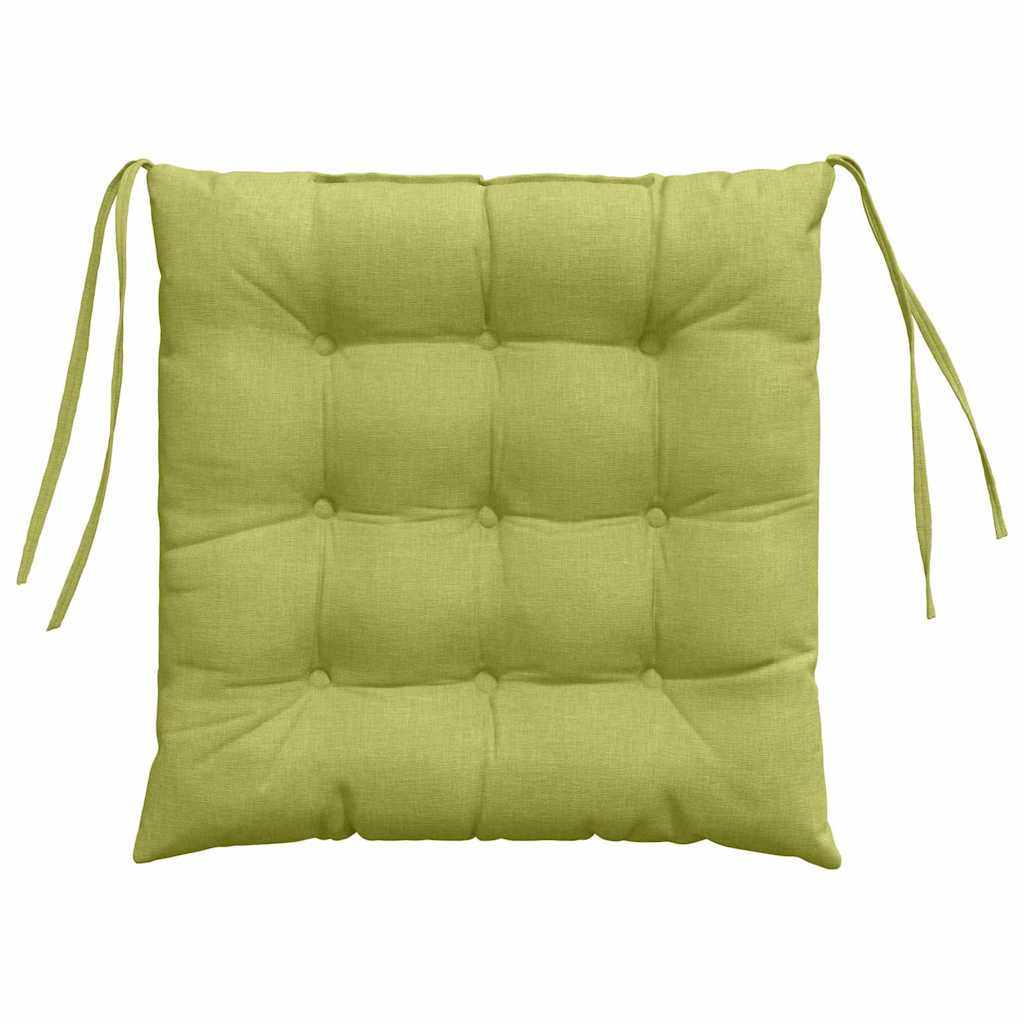 Cuscini per Seduta 4 pcs Verde chiaro 40 x 40 x 6 cm Tessuto