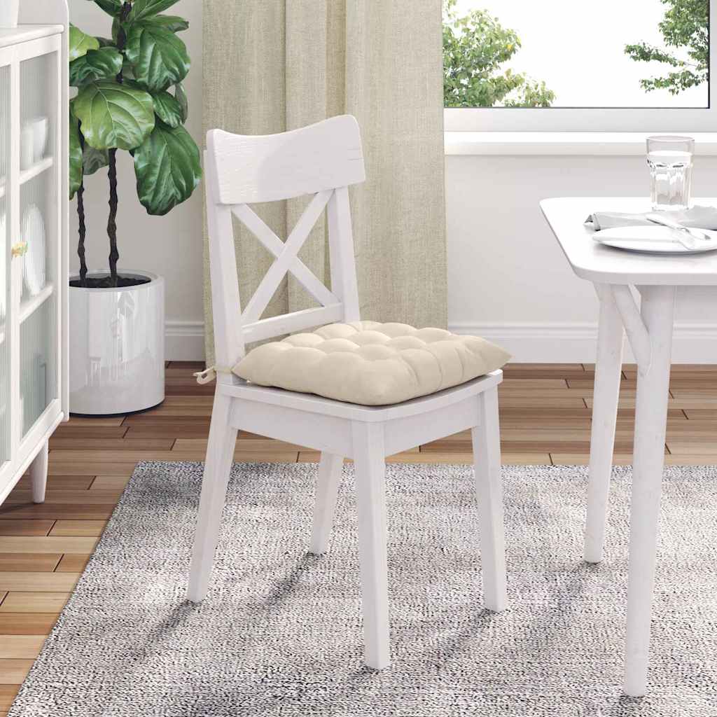 Cuscini per Seduta 4 pcs Beige 40 x 40 x 6 cm Microfibra
