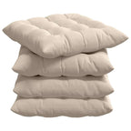 Cuscini per Seduta 4 pcs Beige 40 x 40 x 6 cm Microfibra