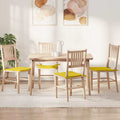 Cuscini per Seduta 4 pcs Giallo Chiaro 40 x 40 x 3 cm Tessuto