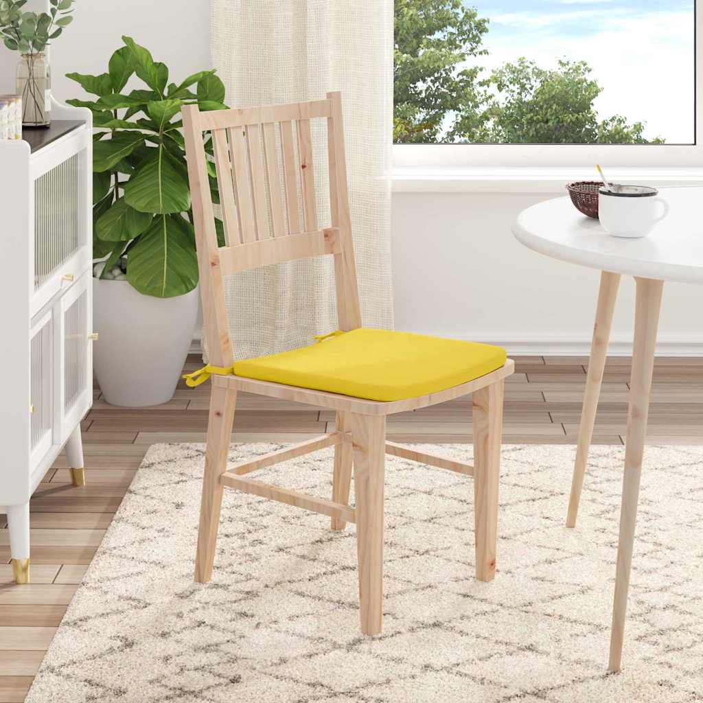 Cuscini per Seduta 4 pcs Giallo Chiaro 40 x 40 x 3 cm Tessuto