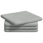 Cuscini per Seduta 4 pcs Grigio chiaro 40 x 40 x 3 cm Velluto