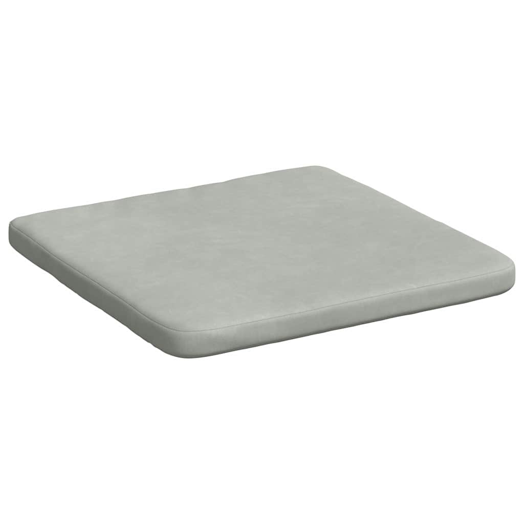 Cuscini per Seduta 4 pcs Grigio chiaro 40 x 40 x 3 cm Velluto