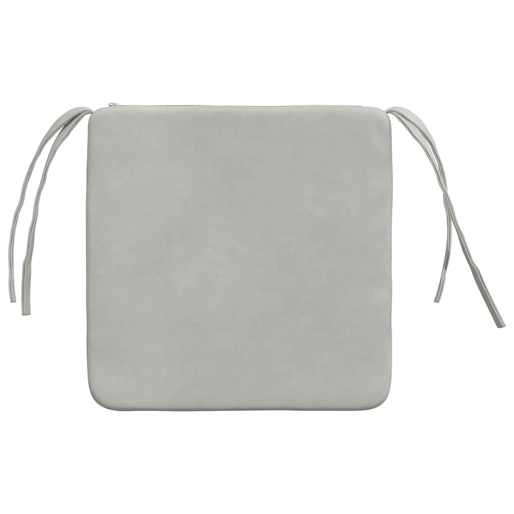 Cuscini per Seduta 4 pcs Grigio chiaro 40 x 40 x 3 cm Velluto