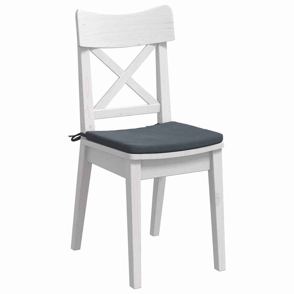 Cuscini per Seduta 4 pcs Grigio scuro 40 x 40 x 3 cm Velluto