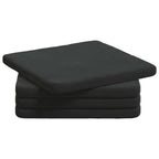 Cuscini per Seduta 4 pcs Nero 40 x 40 x 3 cm Velluto