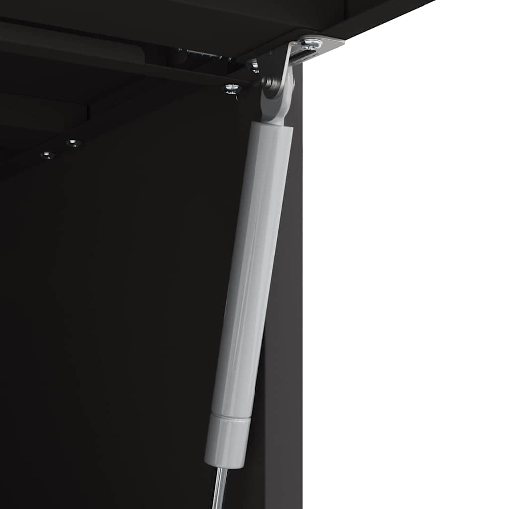 Armadio a muro per garage Nero 90 x 40 x 53 cm