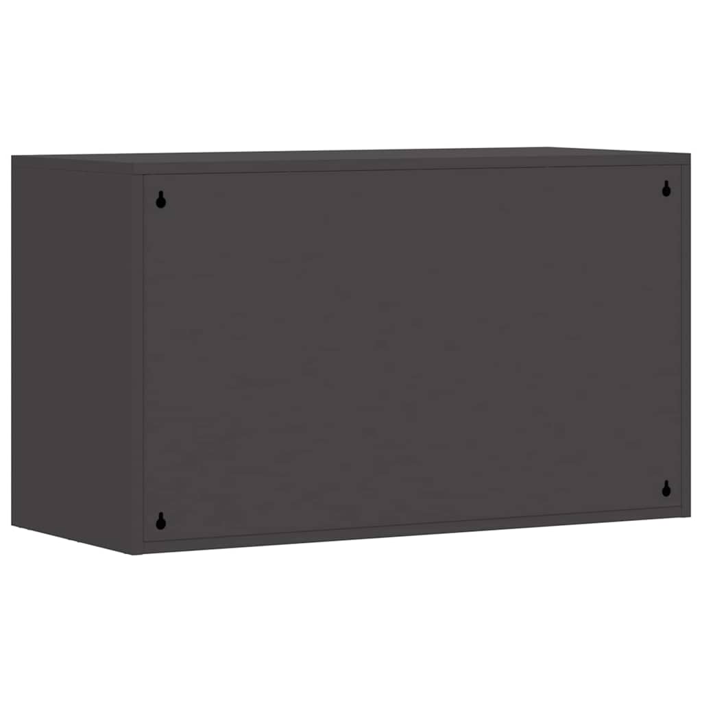 Armadio a muro per garage Nero 90 x 40 x 53 cm