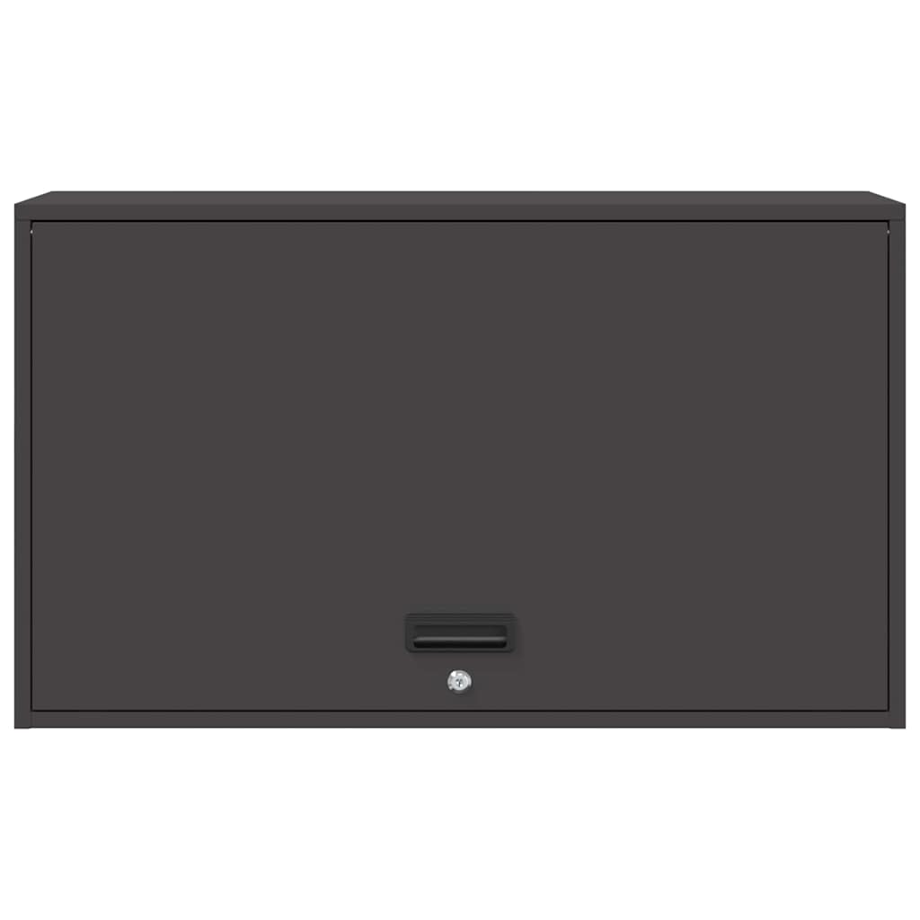 Armadio a muro per garage Nero 90 x 40 x 53 cm