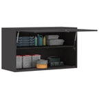 Armadio a muro per garage Nero 90 x 40 x 53 cm