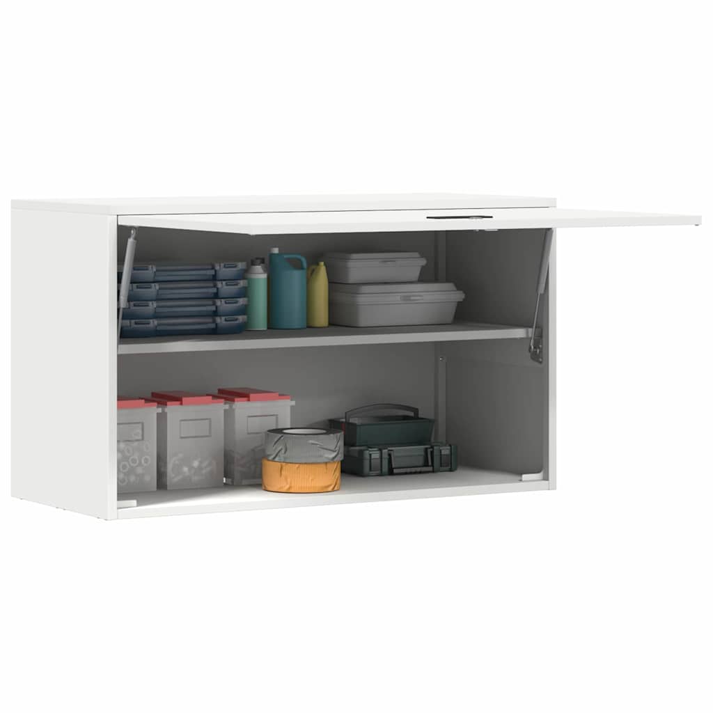 Armadio a muro per garage Bianco 90 x 40 x 53 cm