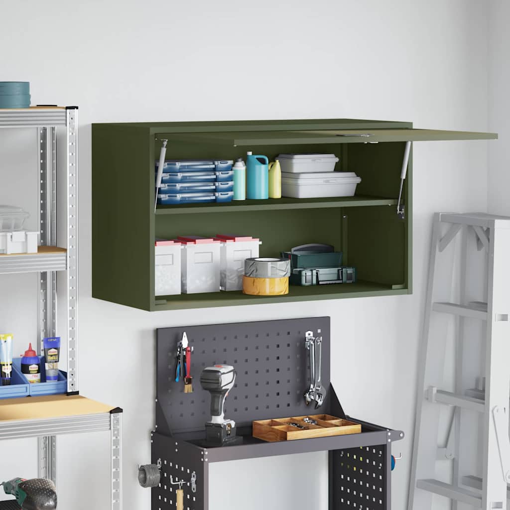 Armadio a muro per garage Oliver verde 90 x 40 x 53 cm