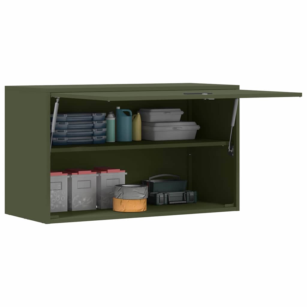 Armadio a muro per garage Oliver verde 90 x 40 x 53 cm