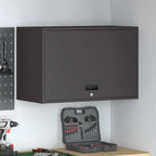 Armadio a muro per garage Nero 80 x 40 x 53 cm