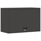 Armadio a muro per garage Nero 80 x 40 x 53 cm