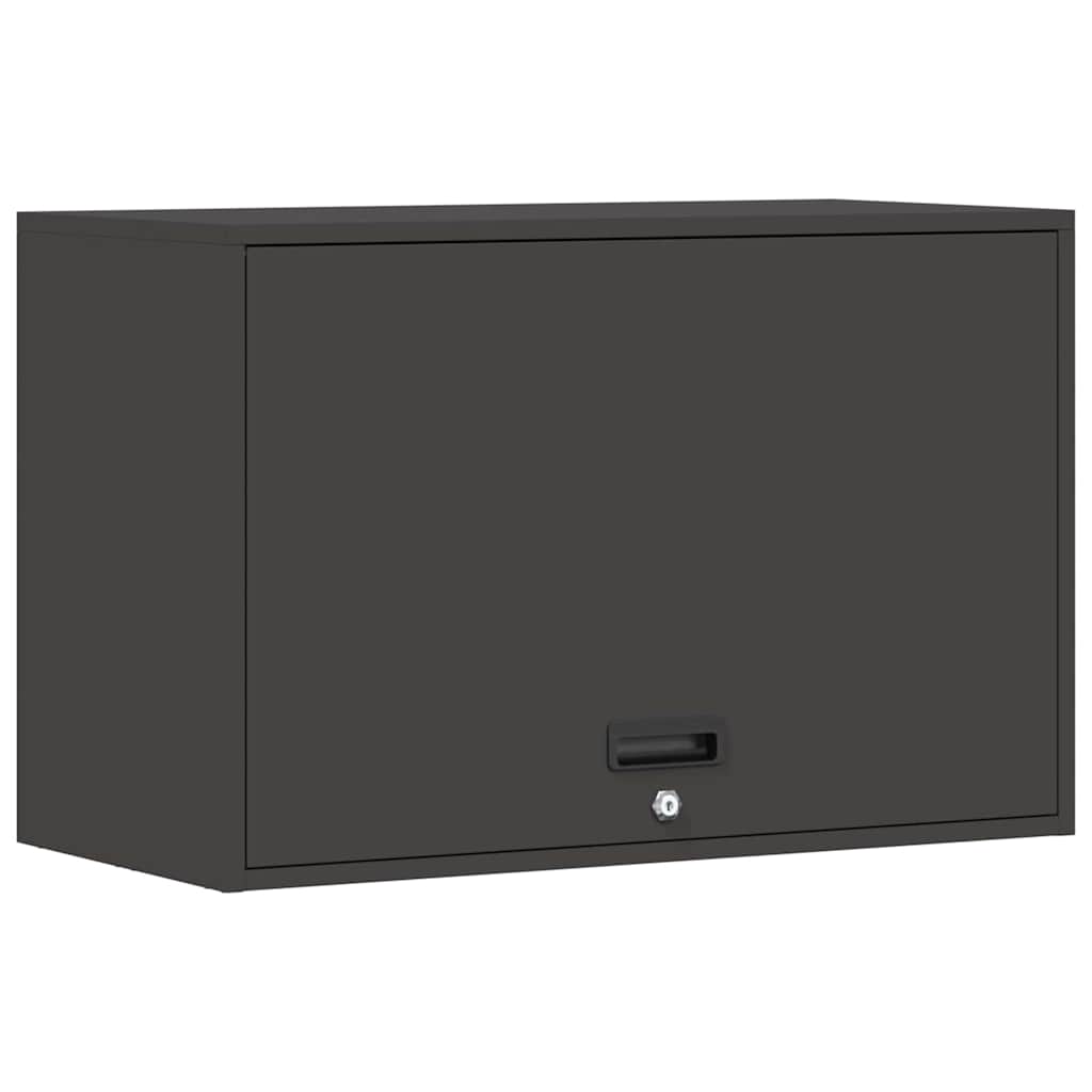 Armadio a muro per garage Nero 80 x 40 x 53 cm