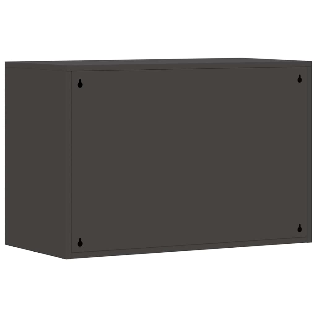 Armadio a muro per garage Nero 80 x 40 x 53 cm