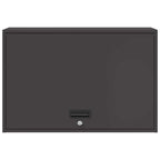 Armadio a muro per garage Nero 80 x 40 x 53 cm