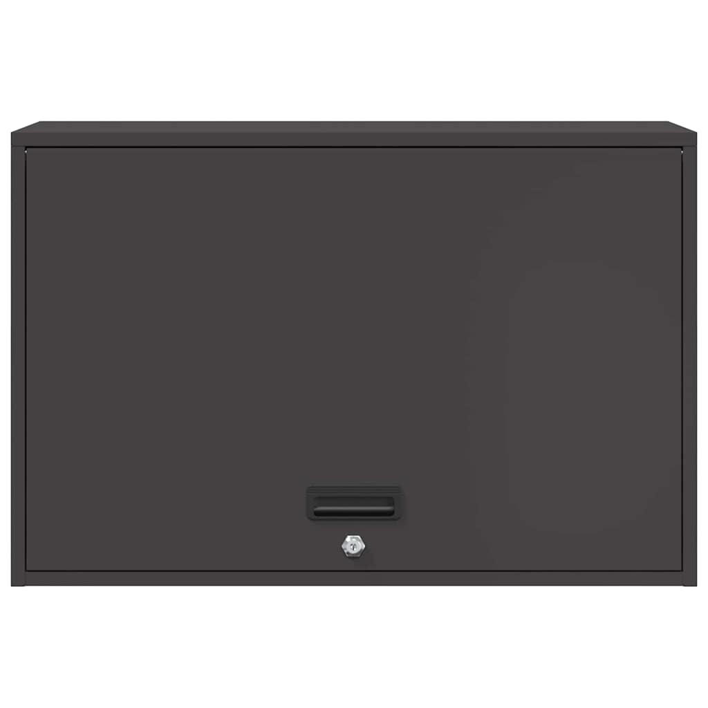 Armadio a muro per garage Nero 80 x 40 x 53 cm